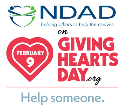 One of Giving Hearts Day graphics for NDAD during  2023 campaign. 